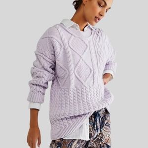 Free People Leslie Cable Tunic Sweater | Size XL